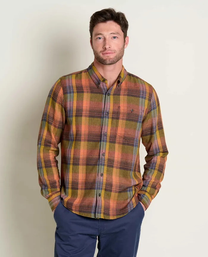 Men8217s Airsmyth Long Sleeve Shirt Papaya Shirts ToadandCo