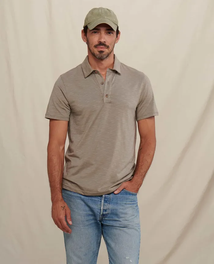 Men8217s TShirts ToadandCo Tempo Short Sleeve Polo Dark Chino