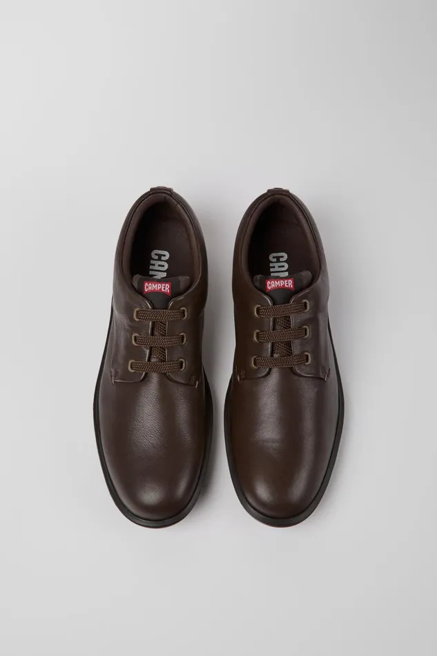 Men Atom Work Dark Brown Blucher Shoes Camper Formal Shoes Men Atom Work Dark Brown Blucher Shoes Camper Formal Shoes