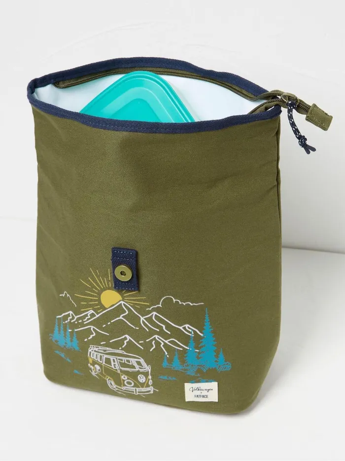 Men Bags and Wallets Fat Face Green Vw Camper Lunch Cool Bag
