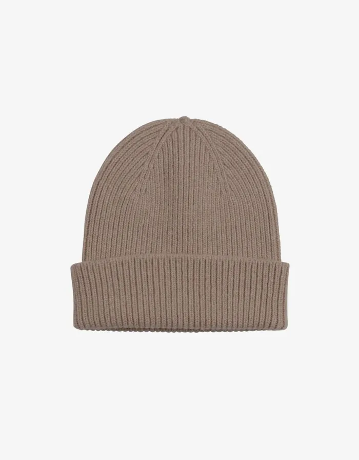 Men Beanies Colorful Standard Merino Wool Beanie Warm Taupe