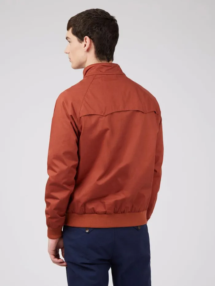 Men Ben Sherman Harrington Jackets Signature Harrington Jacket 8211 Brick Red