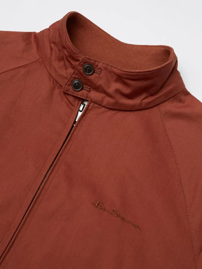Men Ben Sherman Harrington Jackets Signature Harrington Jacket 8211 Brick Red