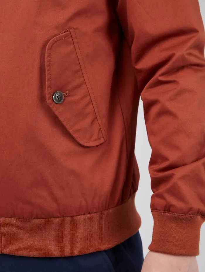 Men Ben Sherman Harrington Jackets Signature Harrington Jacket 8211 Brick Red