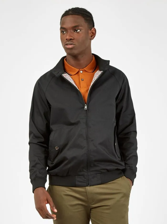 Men Ben Sherman Jackets and Outerwear Signature Harrington Jacket 8211 Black