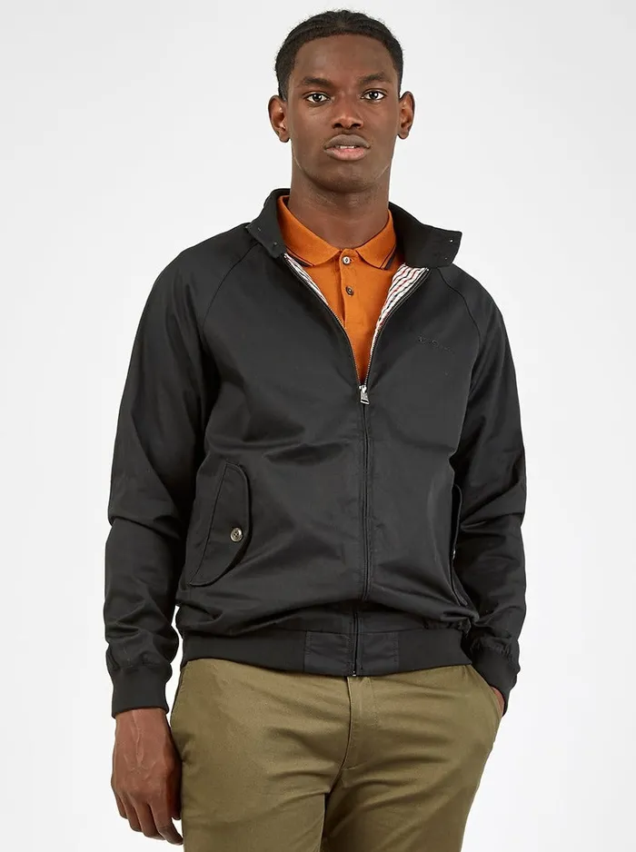 Men Ben Sherman Jackets and Outerwear Signature Harrington Jacket 8211 Black