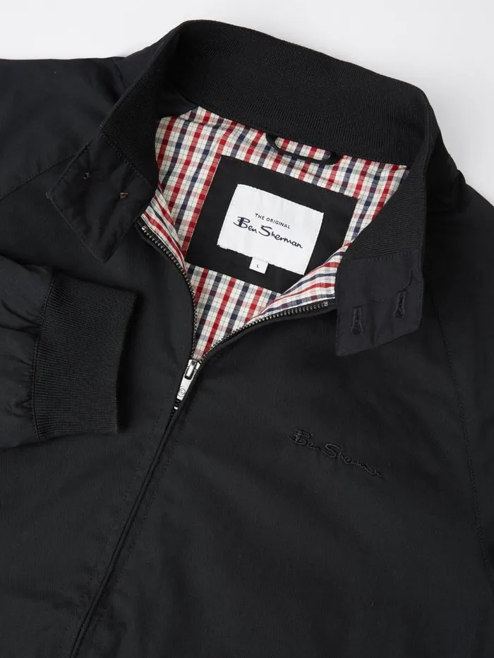 Men Ben Sherman Jackets and Outerwear Signature Harrington Jacket 8211 Black