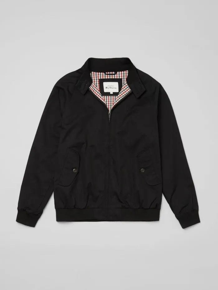 Men Ben Sherman Jackets and Outerwear Signature Harrington Jacket 8211 Black
