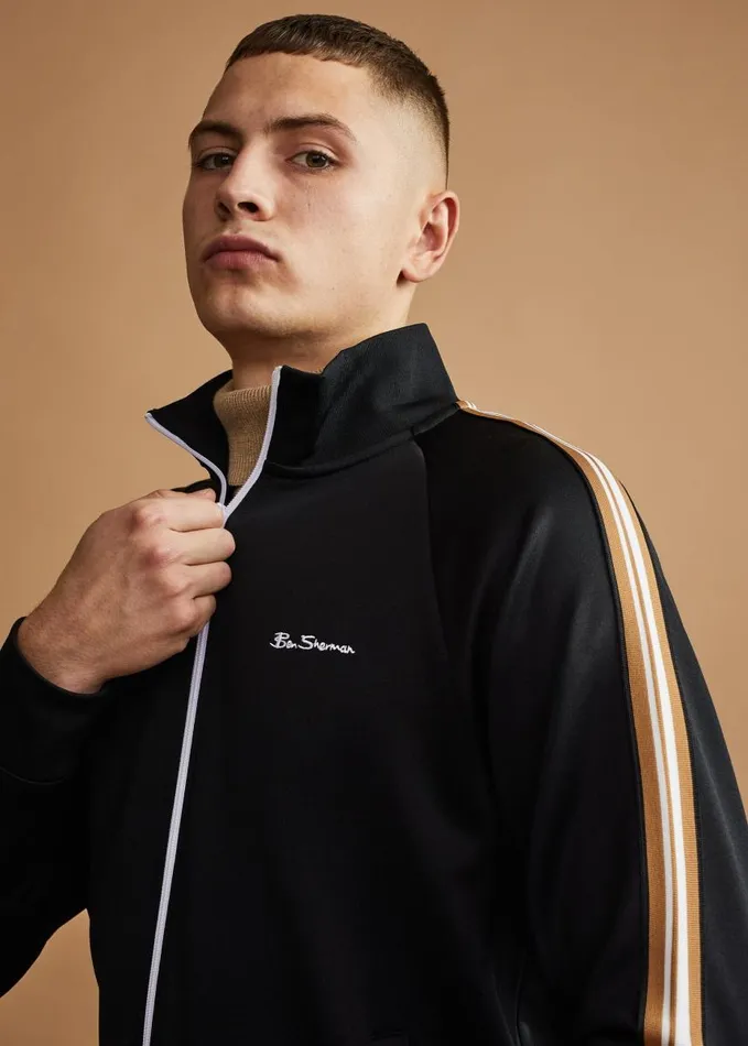 Men Ben Sherman Jackets and Outerwear Signature ZipThrough Track Jacket 8211 Black