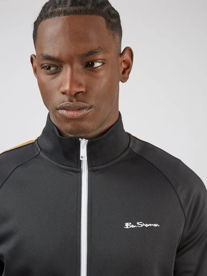 Men Ben Sherman Jackets and Outerwear Signature ZipThrough Track Jacket 8211 Black