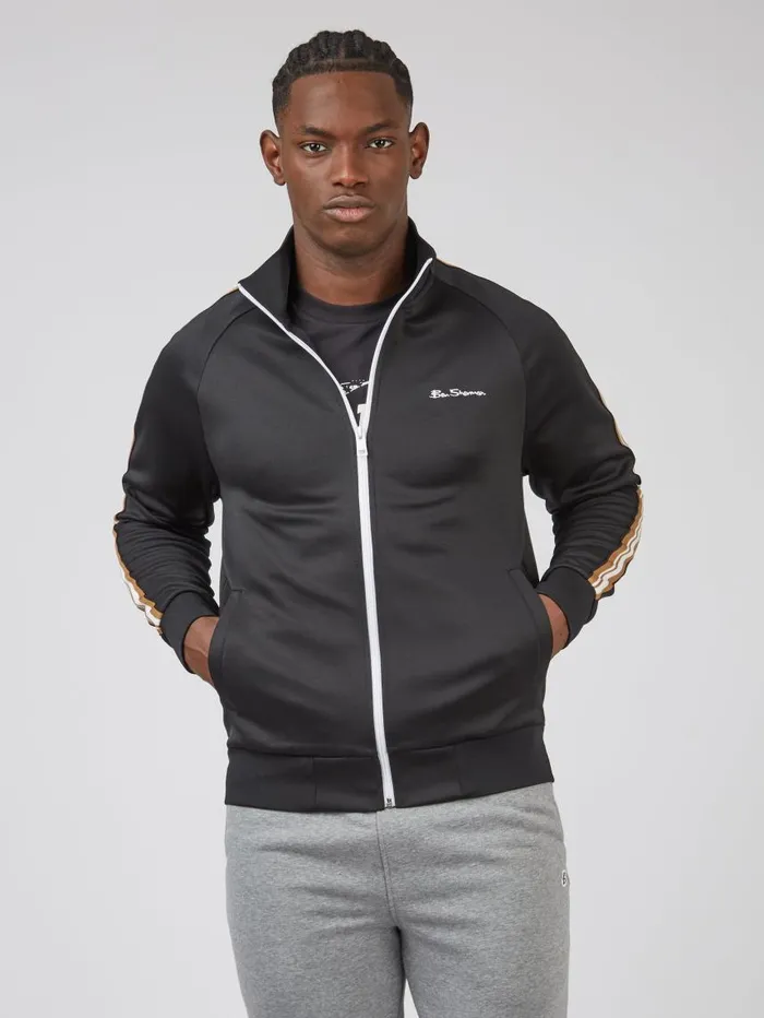 Men Ben Sherman Jackets and Outerwear Signature ZipThrough Track Jacket 8211 Black