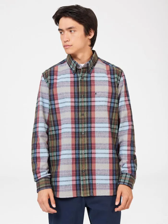 Men Ben Sherman Long Sleeve Shirts Brushed Multicolour Check Oxford Shirt Men Ben Sherman Long Sleeve Shirts Brushed Multicolour Check Oxford Shirt