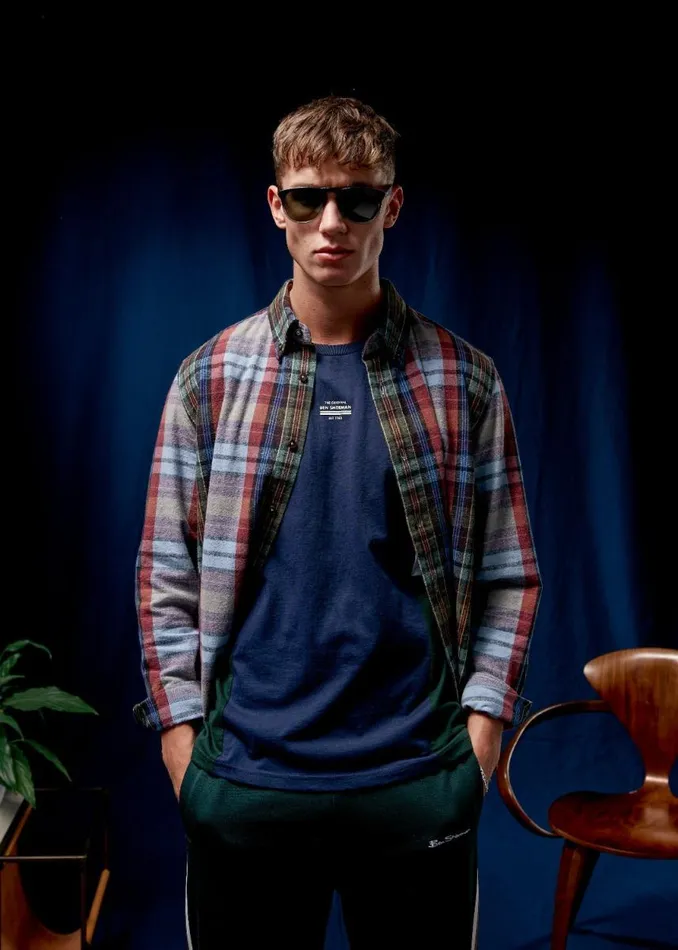 Men Ben Sherman Long Sleeve Shirts Brushed Multicolour Check Oxford Shirt Men Ben Sherman Long Sleeve Shirts Brushed Multicolour Check Oxford Shirt