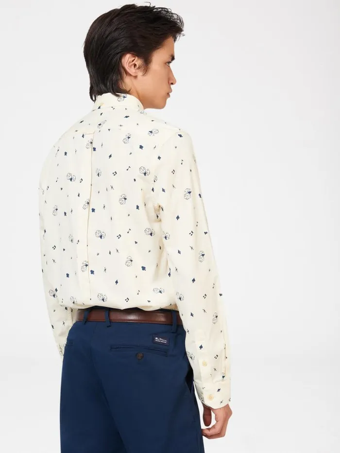 Men Ben Sherman Long Sleeve Shirts Conversational Icon Print Shirt Men Ben Sherman Long Sleeve Shirts Conversational Icon Print Shirt