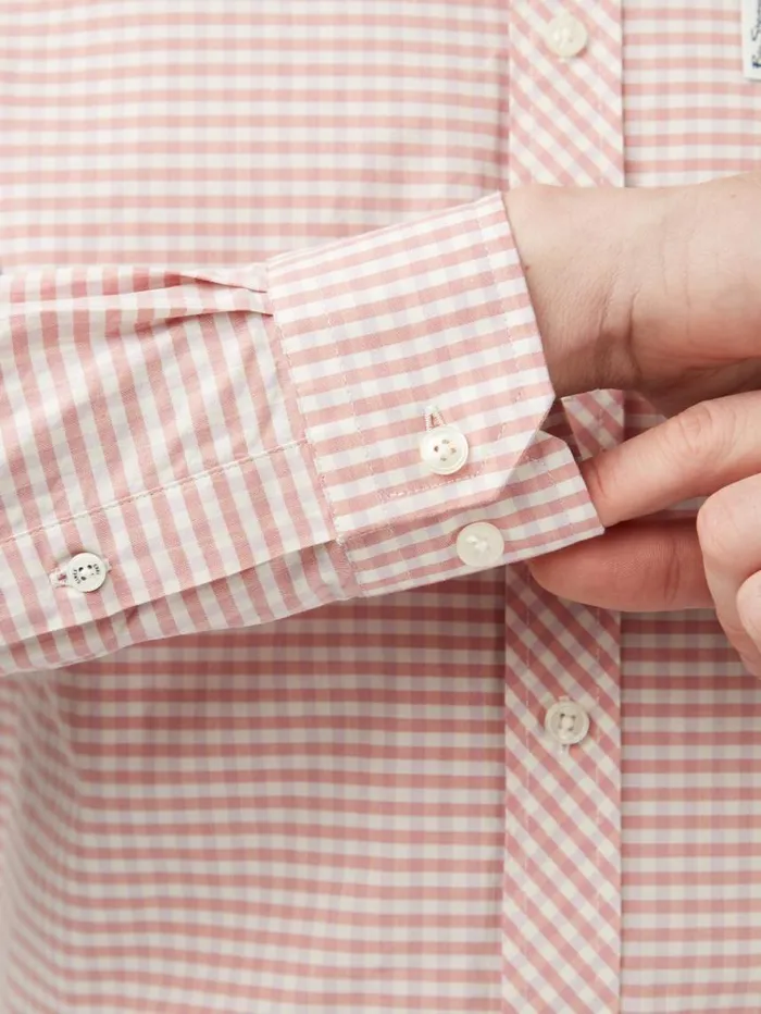 Men Ben Sherman Long Sleeve Shirts Signature Gingham LongSleeve Shirt 8211 Raspberry