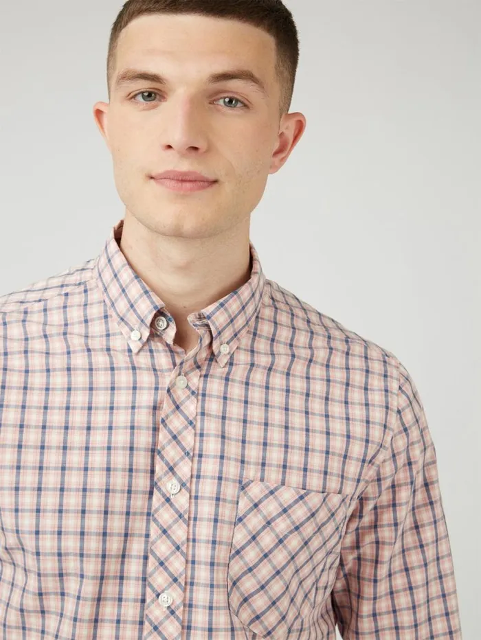 Men Ben Sherman Long Sleeve Shirts Signature House Check LongSleeve Shirt 8211 Light Pink Men Ben Sherman Long Sleeve Shirts Signature House Check LongSleeve Shirt 8211 Light Pink