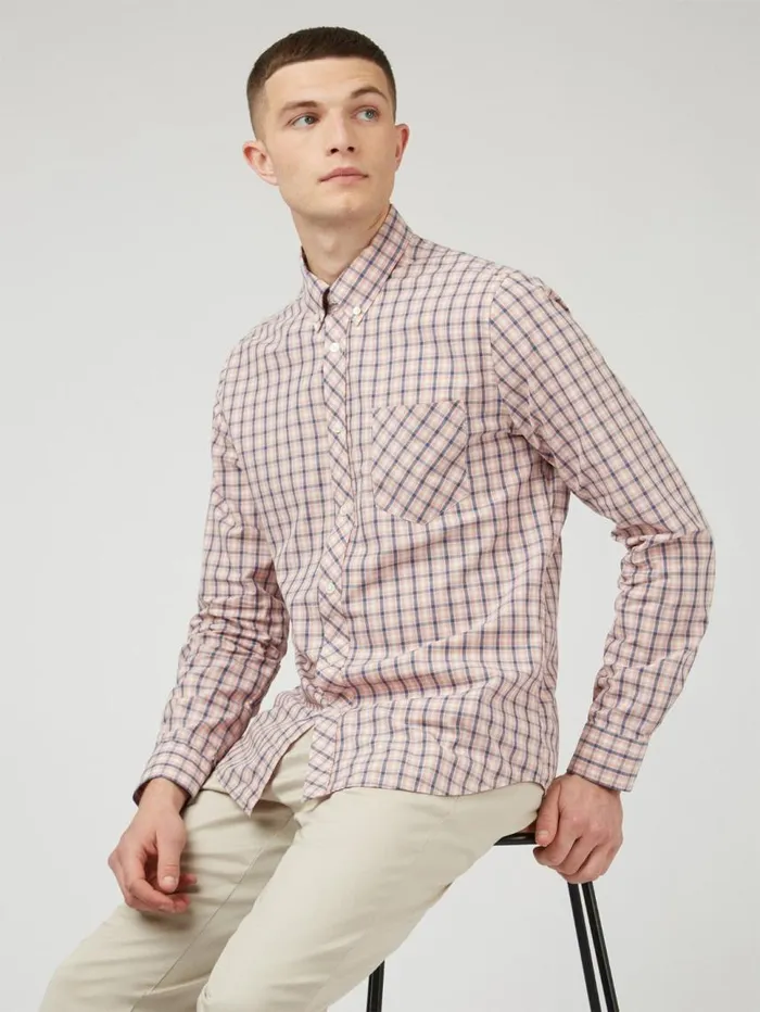 Men Ben Sherman Long Sleeve Shirts Signature House Check LongSleeve Shirt 8211 Light Pink Men Ben Sherman Long Sleeve Shirts Signature House Check LongSleeve Shirt 8211 Light Pink