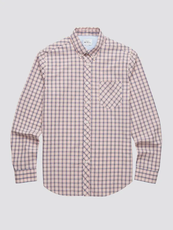 Men Ben Sherman Long Sleeve Shirts Signature House Check LongSleeve Shirt 8211 Light Pink Men Ben Sherman Long Sleeve Shirts Signature House Check LongSleeve Shirt 8211 Light Pink
