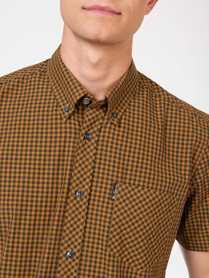 Men Ben Sherman Short Sleeve Shirts Signature Gingham ShortSleeve Shirt 8211 Mustard Men Ben Sherman Short Sleeve Shirts Signature Gingham ShortSleeve Shirt 8211 Mustard