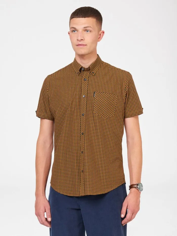 Men Ben Sherman Short Sleeve Shirts Signature Gingham ShortSleeve Shirt 8211 Mustard Men Ben Sherman Short Sleeve Shirts Signature Gingham ShortSleeve Shirt 8211 Mustard