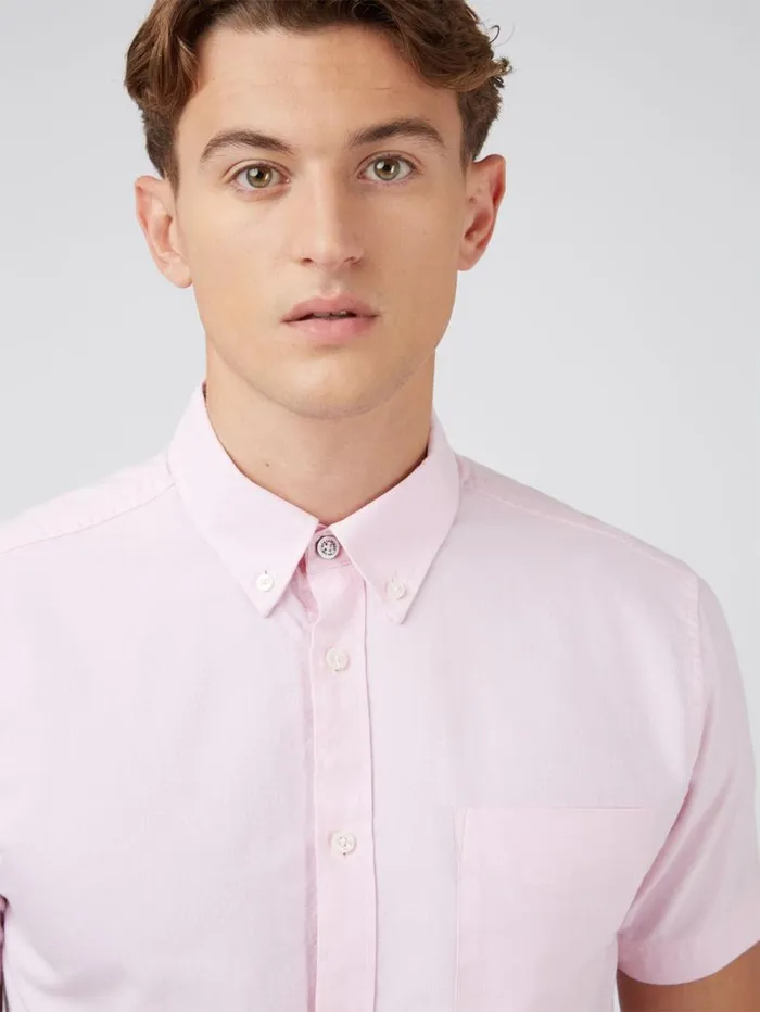 Men Ben Sherman Short Sleeve Shirts Signature Organic ShortSleeve Oxford Shirt 8211 Light Pink Men Ben Sherman Short Sleeve Shirts Signature Organic ShortSleeve Oxford Shirt 8211 Light Pink