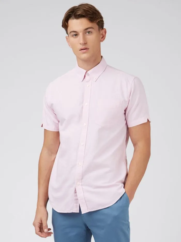 Men Ben Sherman Short Sleeve Shirts Signature Organic ShortSleeve Oxford Shirt 8211 Light Pink Men Ben Sherman Short Sleeve Shirts Signature Organic ShortSleeve Oxford Shirt 8211 Light Pink