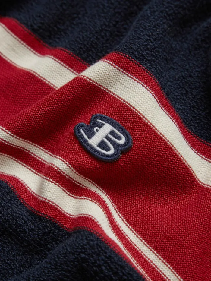 Men Ben Sherman Sweaters and Knits B By Striped Chunky Knit Sweater 8211 Navy