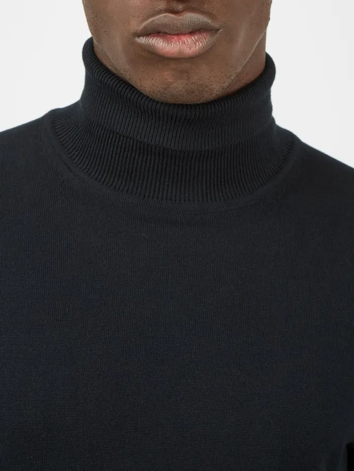 Men Ben Sherman Sweaters and Knits Signature Knit RollNeck Sweater 8211 Black