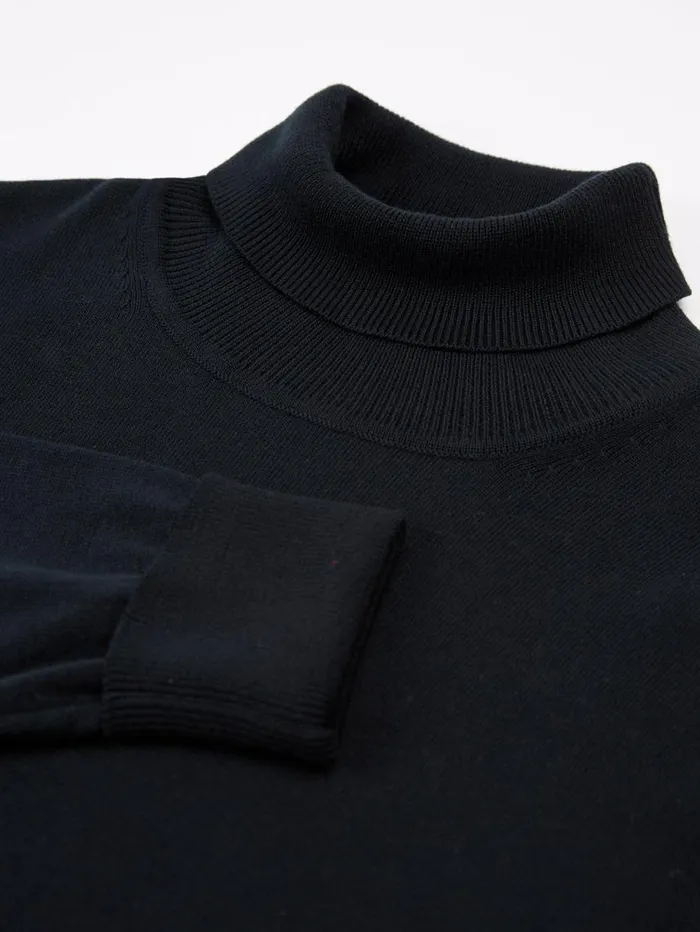 Men Ben Sherman Sweaters and Knits Signature Knit RollNeck Sweater 8211 Black