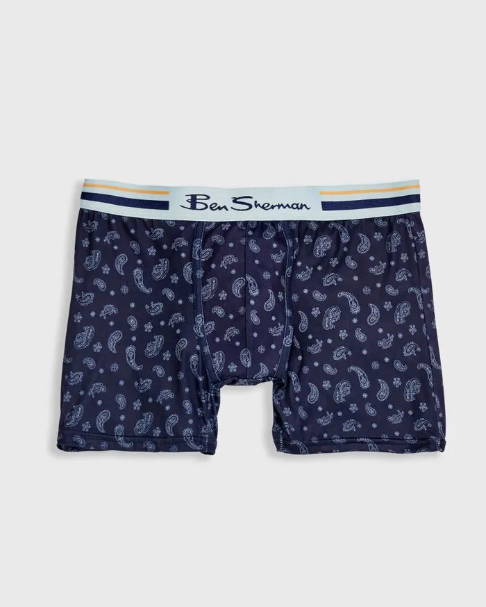 Men Ben Sherman Underwear 4Pack Microfiber Boxer Briefs 8211 NavyGreyBlack