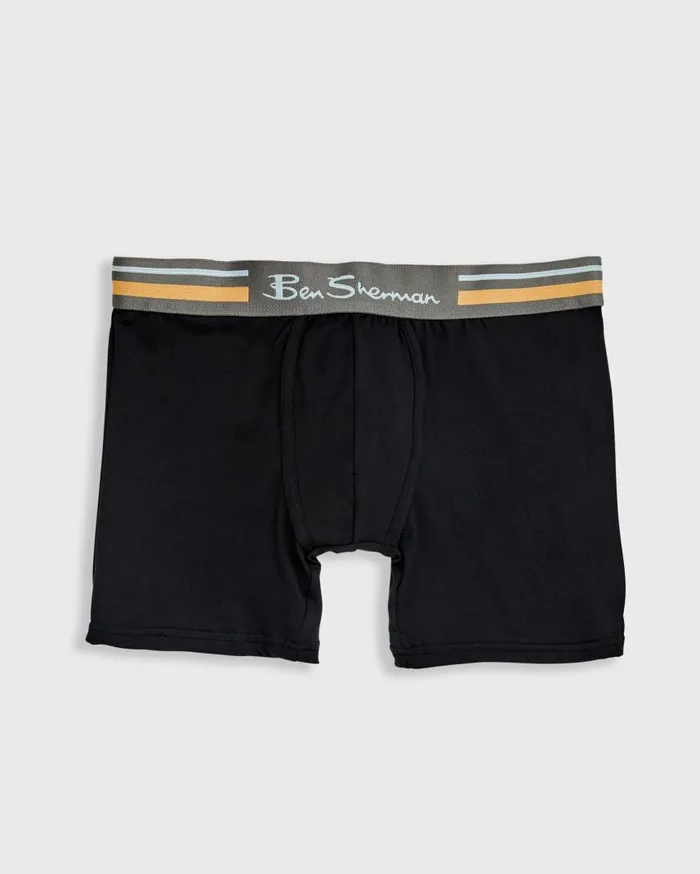 Men Ben Sherman Underwear 4Pack Microfiber Boxer Briefs 8211 NavyGreyBlack