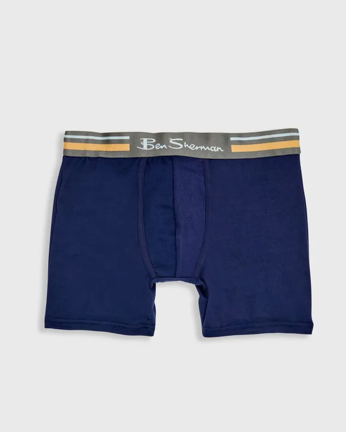 Men Ben Sherman Underwear 4Pack Microfiber Boxer Briefs 8211 NavyGreyBlack