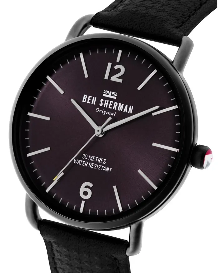 Men Ben Sherman Watches Brighton Dogtooth Watch 8211 BlackBlackBlack
