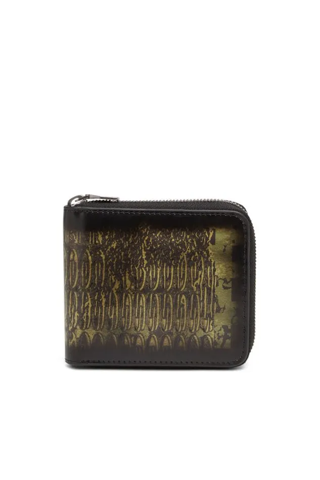 Men BiFold Coin Zip Xs Blackgreen Diesel Wallets