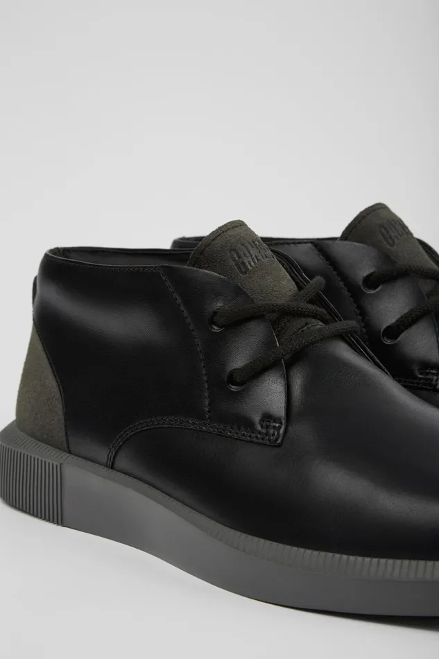 Men Bill Black Ankle Boot Camper Ankle Boots