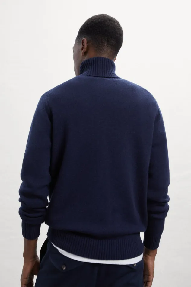 Men Blue Brun Knitted Jumper Ecoalf Knitwear