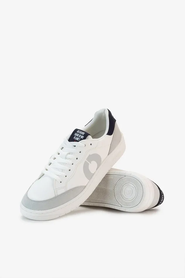Men Blue Deia Vegan Leather Trainers Ecoalf Sneakers