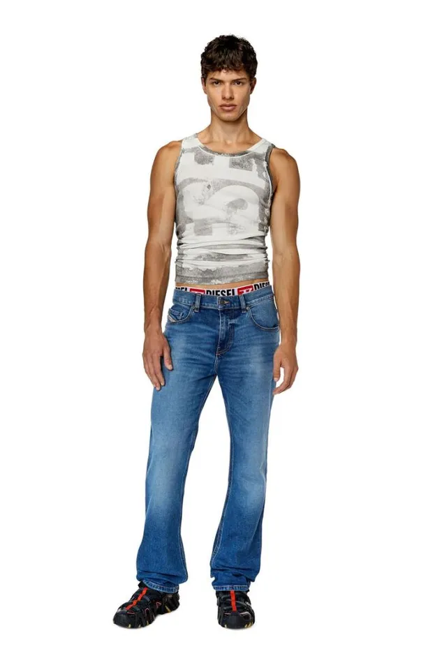 Men Bootcut Jeans 2021 DVocs 0nfaj Medium Blue Diesel Bootcut
