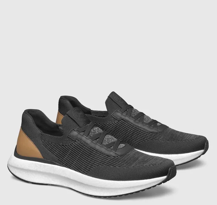Men Briley Knit Jogger Black Knit JohnstonandMurphy SlipOns and Loafers