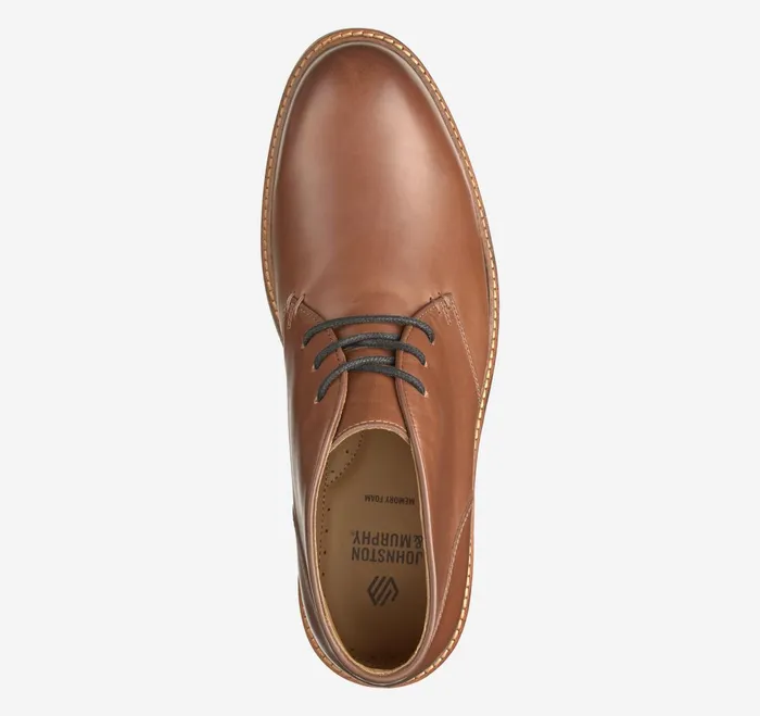 Men Calder Chukka Mahogany Full Grain JohnstonandMurphy Boots Men Calder Chukka Mahogany Full Grain JohnstonandMurphy Boots