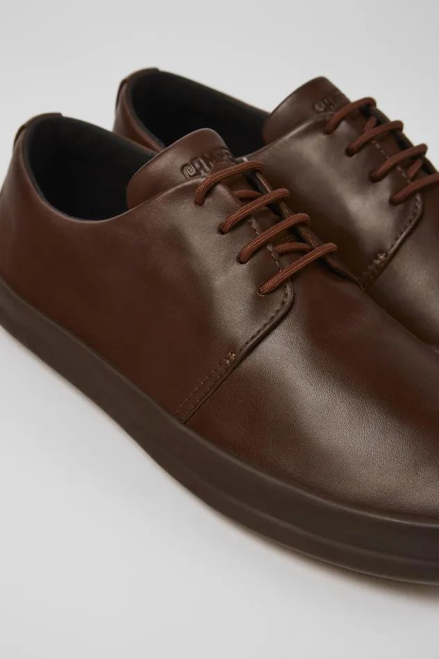 Men Chasis Brown Leather Shoes Camper Casual Shoes