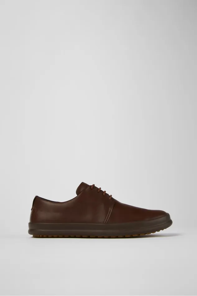 Men Chasis Brown Leather Shoes Camper Casual Shoes Men Chasis Brown Leather Shoes Camper Casual Shoes