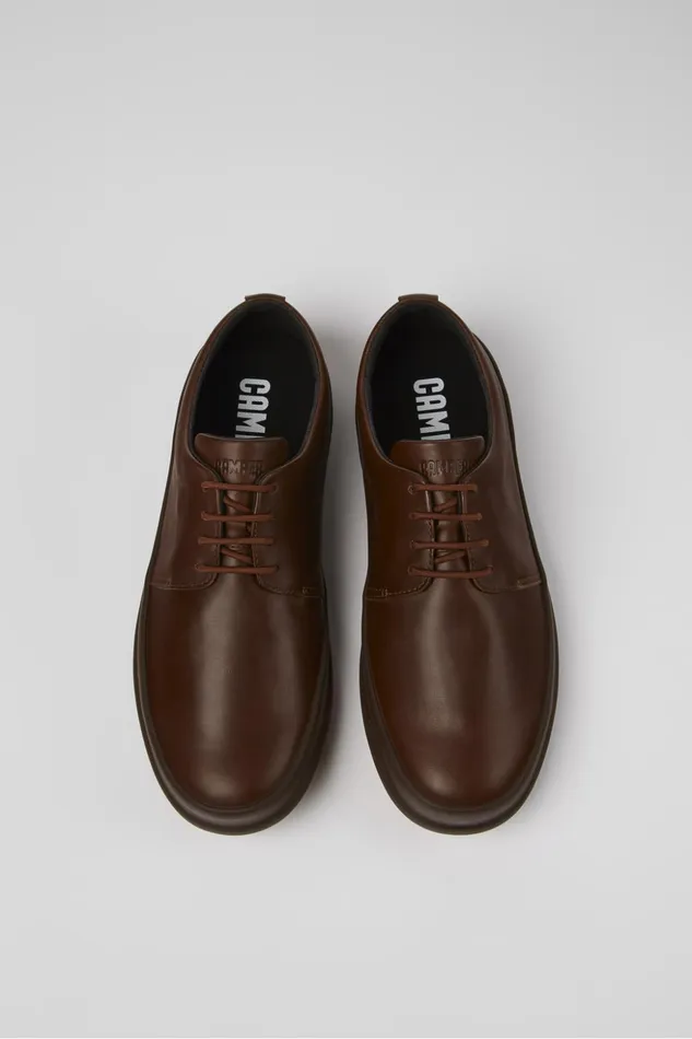 Men Chasis Brown Leather Shoes Camper Casual Shoes Men Chasis Brown Leather Shoes Camper Casual Shoes