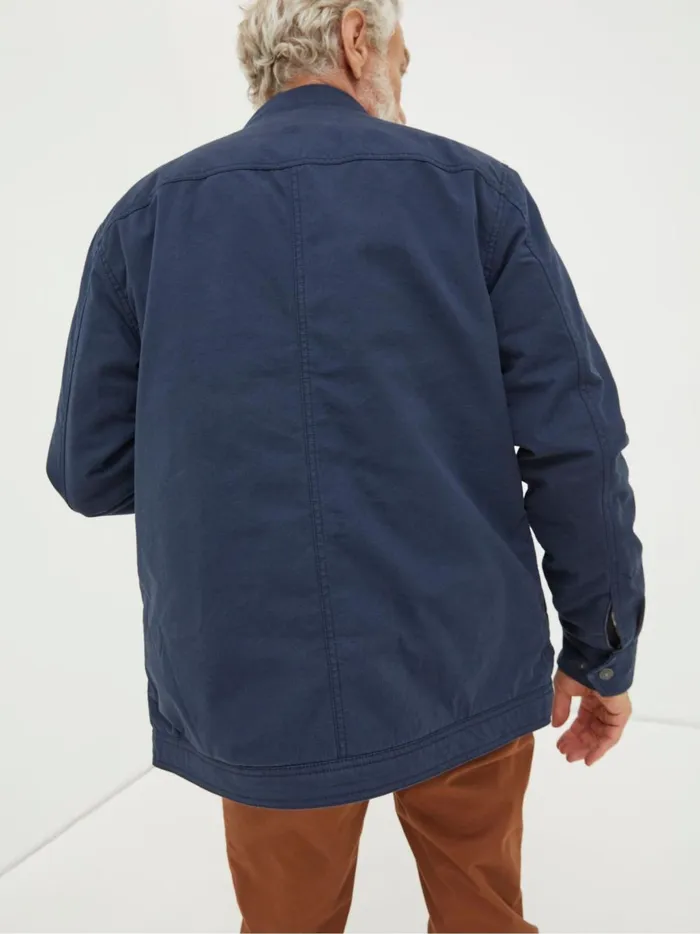 Men Coats and Jackets Fat Face Blue Rutland Overshirt