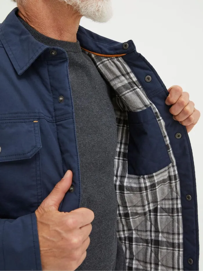 Men Coats and Jackets Fat Face Blue Rutland Overshirt
