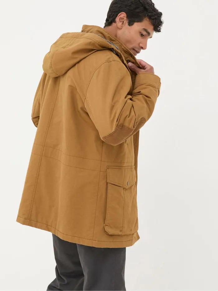 Men Coats and Jackets Fat Face Brown Parracombe Parka