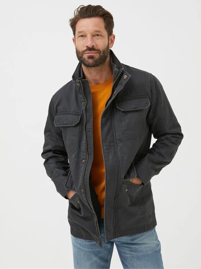 Men Coats and Jackets Fat Face Grey 4 Pocket Jacket