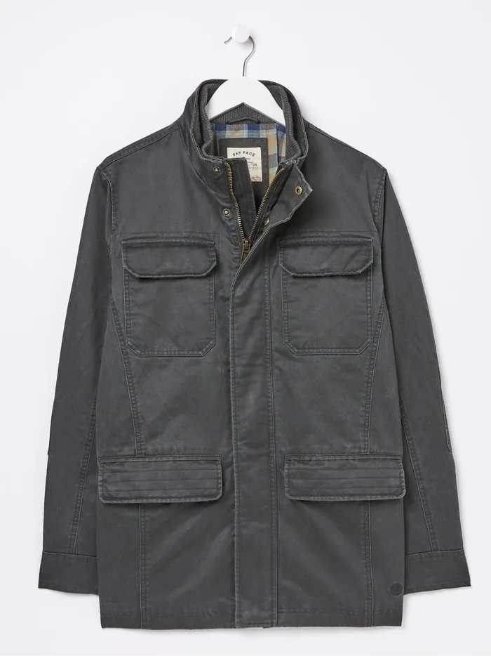 Men Coats and Jackets Fat Face Grey 4 Pocket Jacket