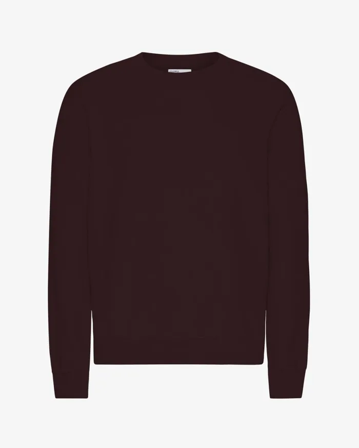 Men Crewneck Sweatshirts Colorful Standard Classic Organic Crew Oxblood Red