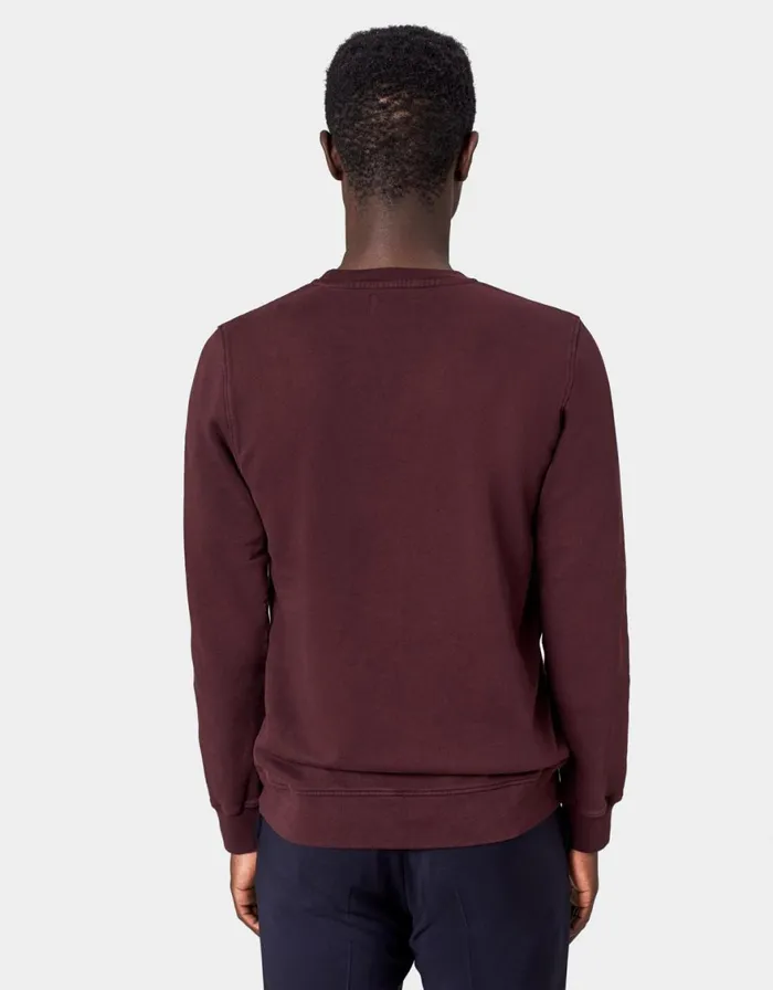 Men Crewneck Sweatshirts Colorful Standard Classic Organic Crew Oxblood Red
